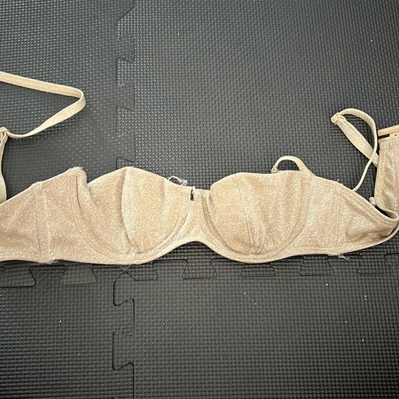 Champagne glitter swimsuit top - Picture 1 of 1